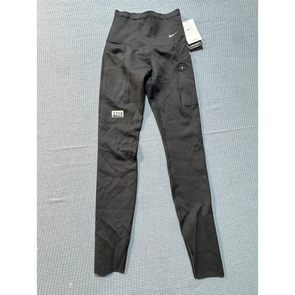 Nike Go  High Rise Full Length Running Tights Leggings Womens XS Black